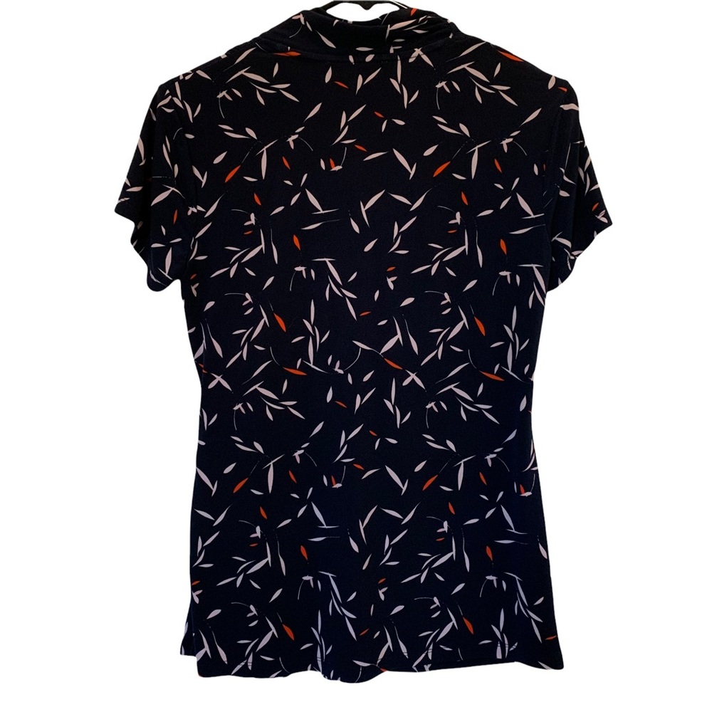 Philosophy Navy V-Neck Blouse Size Medium Petite - Picture 5 of 12